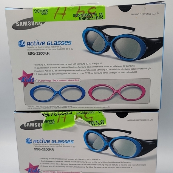 Samsung kids 3D active glasses lot of 2 - Picture 4 of 4